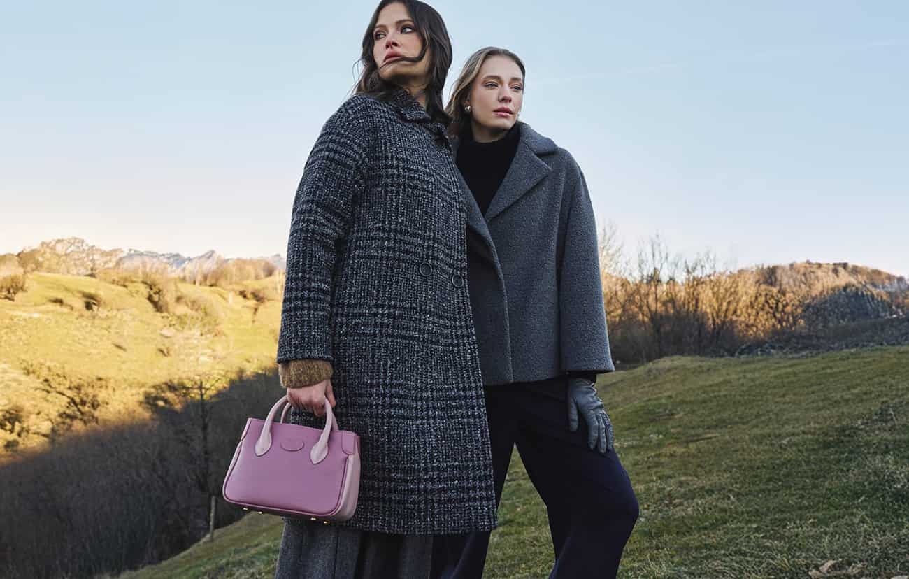 CINZIA ROCCA 女性用ネイビーウールコート CINZIA ROCCA Women's Wool and Cashmere Coat Blue