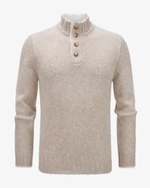 ニット・セーター GRAN SASSO Men Sweater 43112 23503030 Beige Gran Sasso セーター ニット GRAN SASSO / リネンコットン