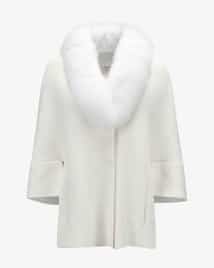 コート Giovi Cape with fur inserts Beige Giovi Cape With Fur Inserts - Beige | Editorialist