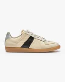 ※ れぇんれぇん  Maison Margiela Maison Margiela Men's Replica Leather Suede Low-Top Sneakers