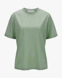 Tシャツ・カットソー VICTORIA BECKHAM Woman T-Shirt Green 1125JTS006165A WASABI Classic Cotton Crepe T-Shirt In Wasabi – Victoria Beckham Inc