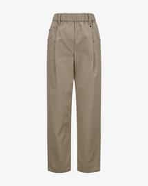 【送料&関税込】Brunello Cucinelli Butter Elastic Trousers Brunello Cucinelli - Gray Striped Drawstring Pant