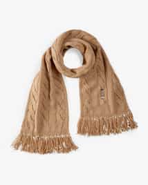 送料関税込☆LAUREN RALPH LAUREN Crest-Patch Cable-Knit Scarf Crest-Patch Cable-Knit Scarf