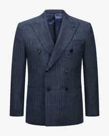 Caruso Double-breasted jacket in a wool-silk blend | LODENFREY