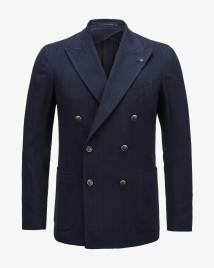 Tagliatore Double-breasted jacket in virgin wool-cotton blend