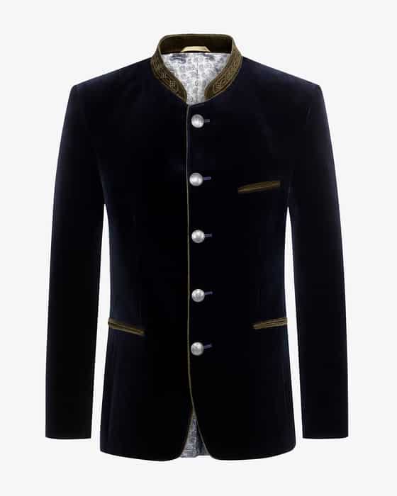 Obertraun Trachten-Samtjanker aus Baumwolle