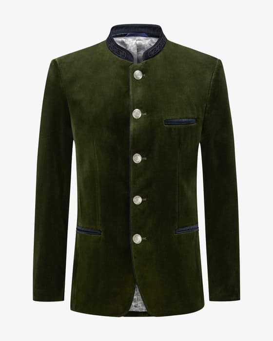 Obertraun Trachten-Samtjanker aus Baumwolle