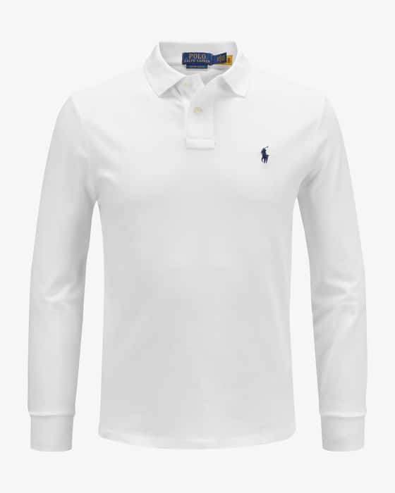 Langarm-Polo Custom Slim Fit