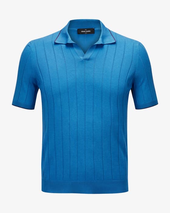 Strick-Poloshirt aus Seide