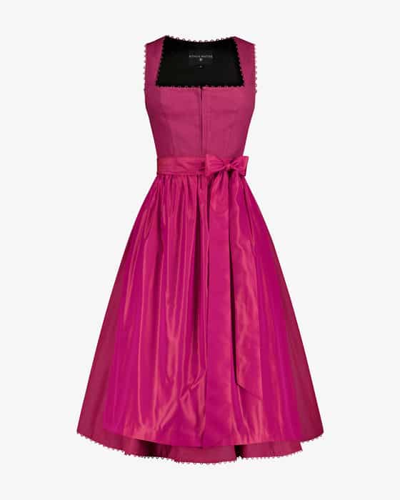 Kinga Mathe München Midi-Dirndl mit Seidenschürze bei LODENFREY