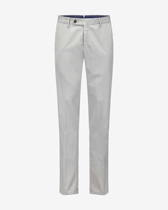 Hose Slim Fit aus Baumwoll-Seiden-Mix