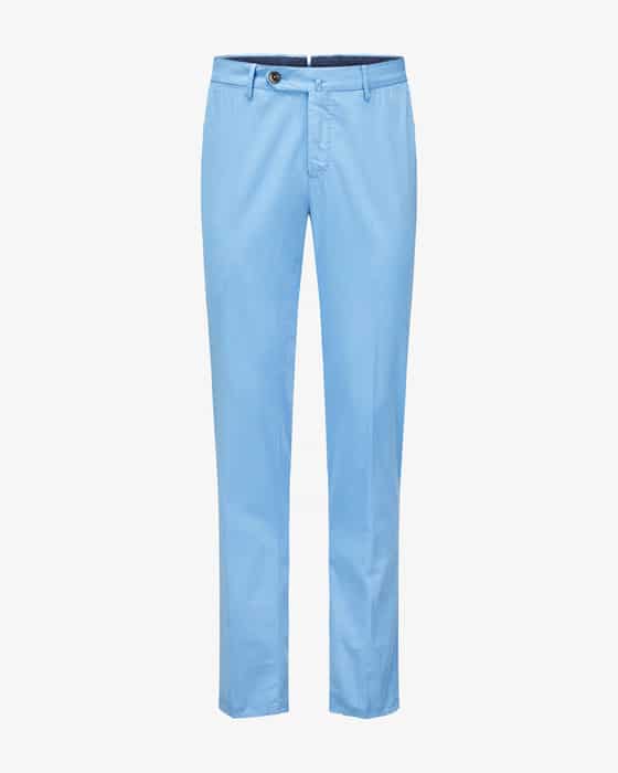 Hose Slim Fit aus Baumwoll-Seiden-Mix
