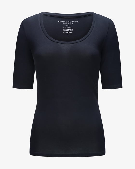 Tシャツ・カットソー MAJESTIC FILATURES COL ROND MC (48949) Majestic Filatures T-shirt | LODENFREY