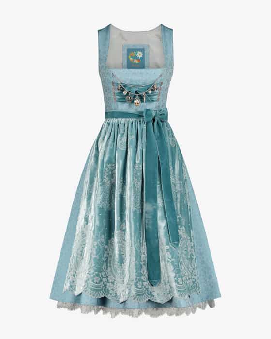 Edelweiß Midi-Dirndl mit Samtschürze bei LODENFREY
