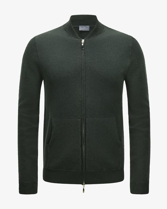 Cardigan made from virgin wool and cashmere