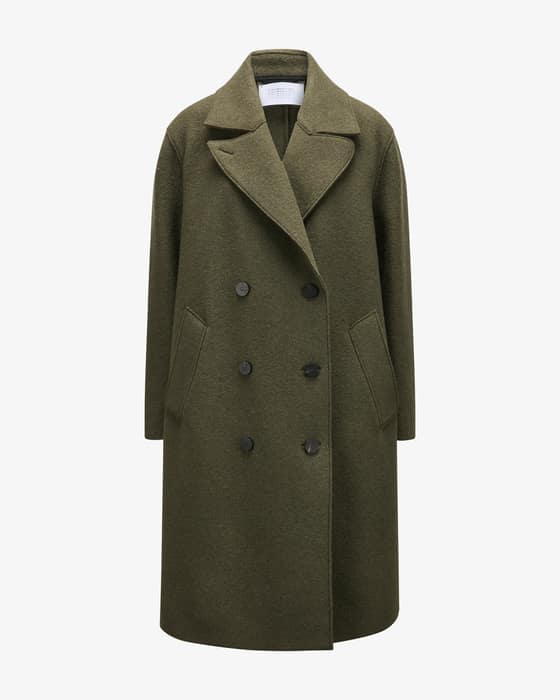ジャケット Harris Wharf London Green wool coat with belt Harris Wharf London Green Wool Coat With Belt | ModeSens