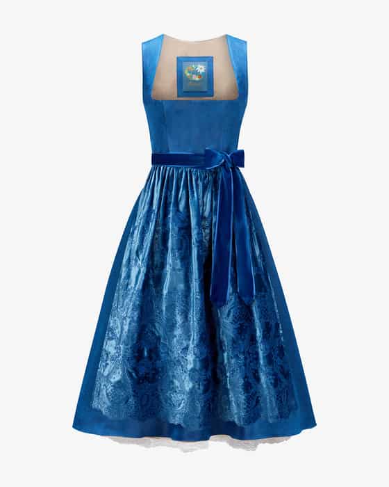 Pfaukönig Midi-Dirndl mit Schürze 