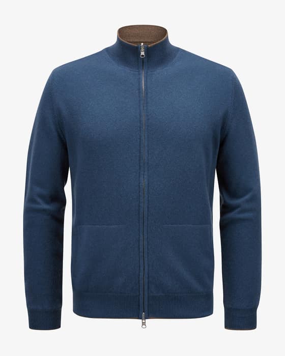 Reversible cashmere cardigan