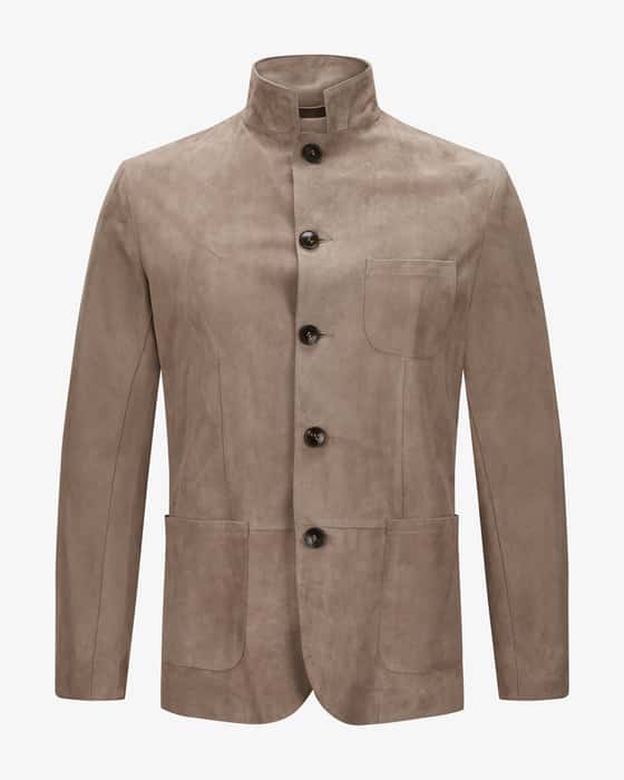 Leder-Shirtjacket