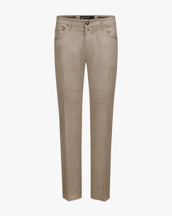 Bard Hose aus Schurwolle-Leinen-Mix Slim Fit