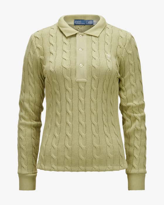 Strick-Poloshirt aus Baumwolle