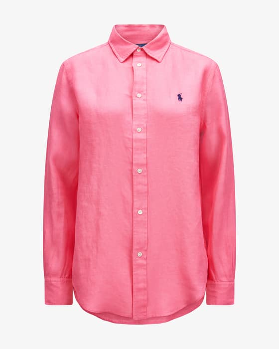 Leinen-Hemdbluse Classic Fit 