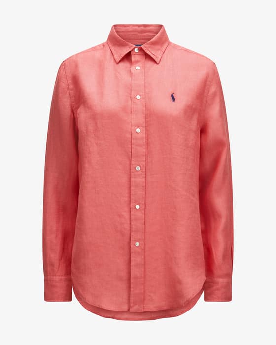 Leinen-Hemdbluse Classic Fit 