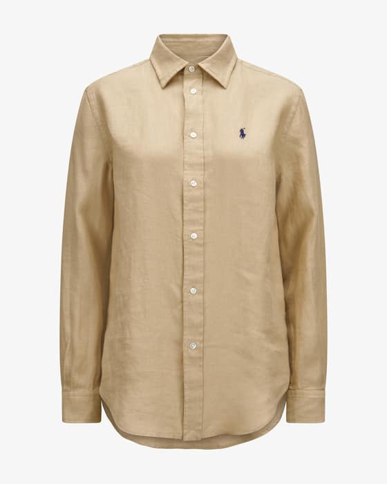 Leinen-Hemdbluse Classic Fit 