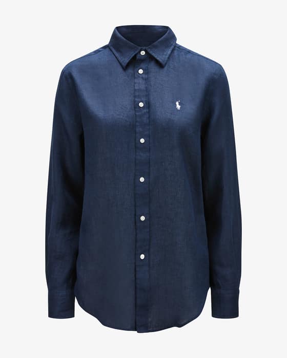 Leinen-Hemdbluse Classic Fit 