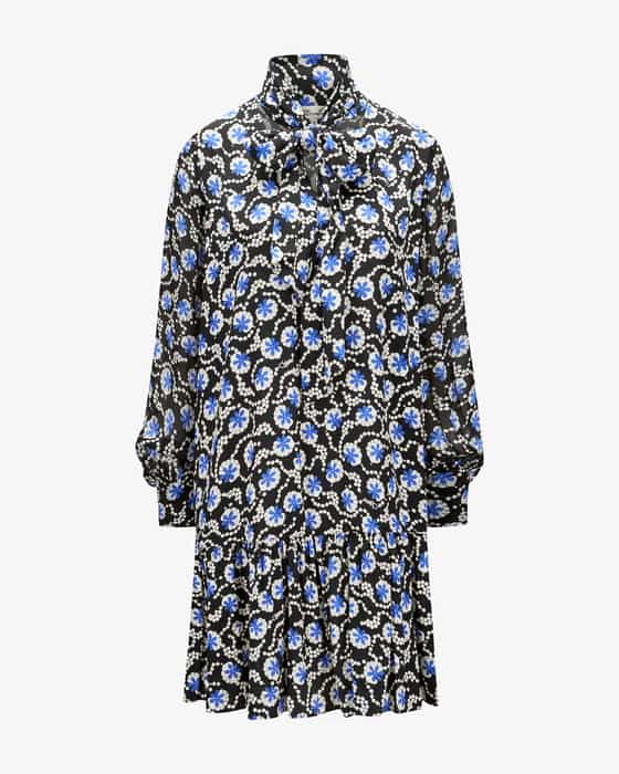 DIANE von FURSTENBERG Kent シフォン 長袖 ミディワンピース DIANE von FURSTENBERG - Diane von Furstenberg ニット