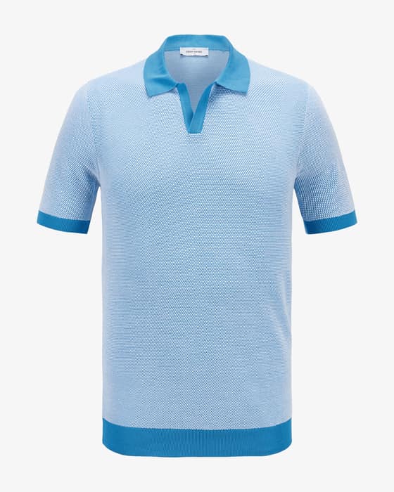 Strick-Poloshirt aus Baumwolle