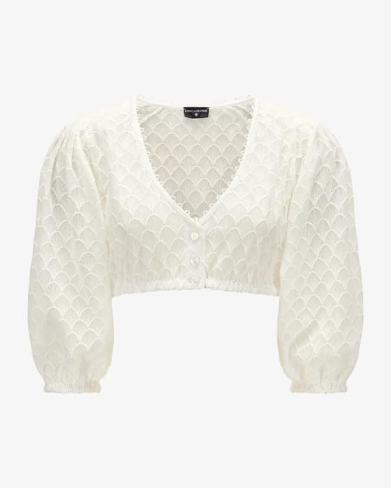 Kinga Mathe Kaira dirndl blouse semi-transparent  at LODENFREY