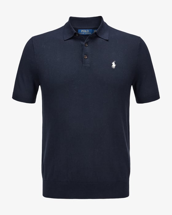 Strick-Poloshirt aus Baumwolle