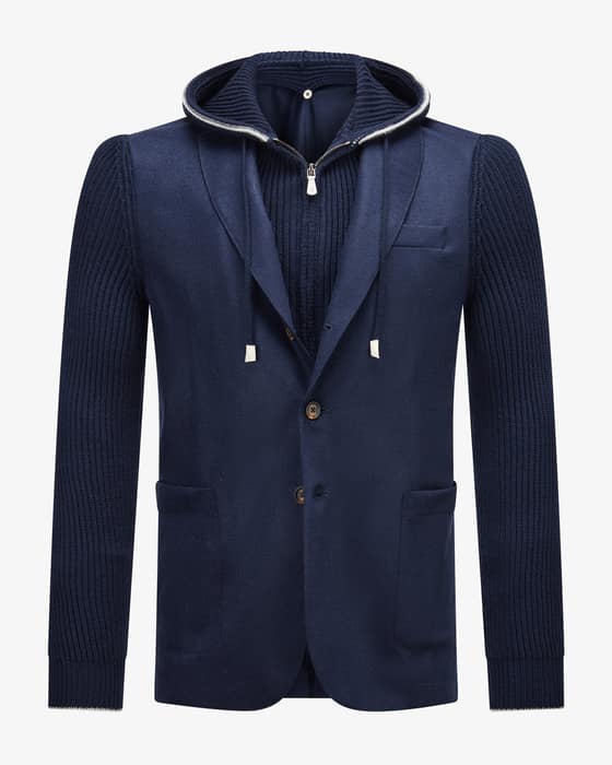 Hybrid-Sakko aus Wolle