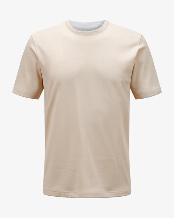 Tシャツ・カットソー ELEVENTY Men T Shirts K75TSHK19TES0K03501 Beige Eleventy K75TSHK19TES0K035 Man Beige T-shirts and Polos - Zuklat