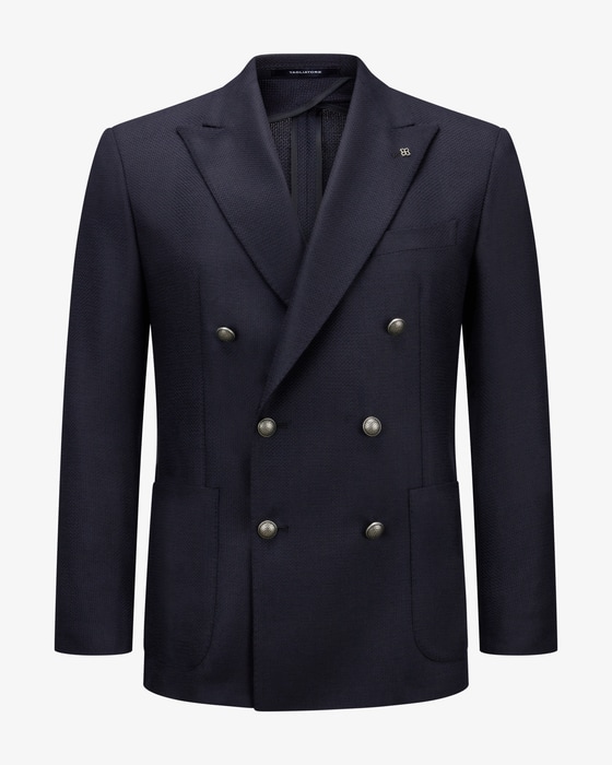 Double-breasted jacket in virgin wool