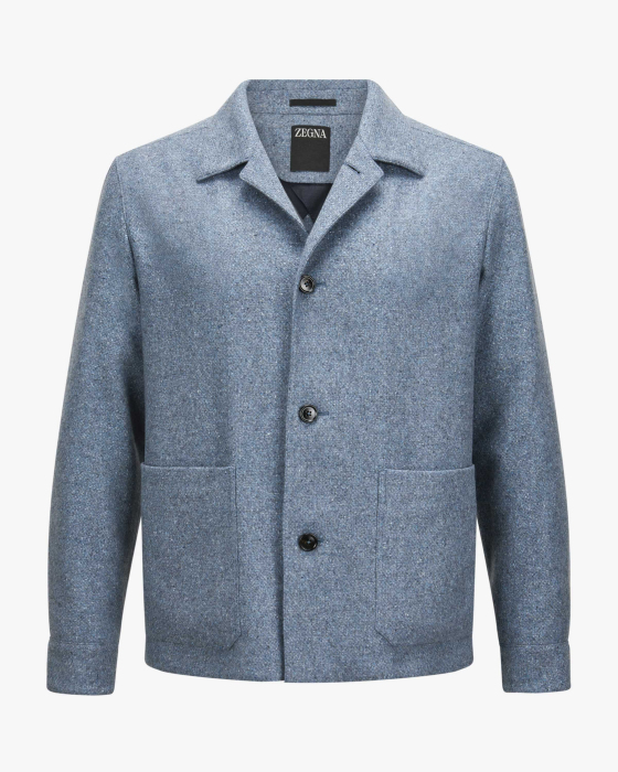 Overshirt aus Cashmere und Seide