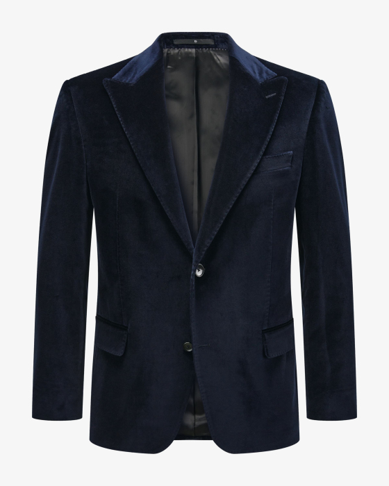 Safir Samt-Sakko Regular Fit aus Baumwolle