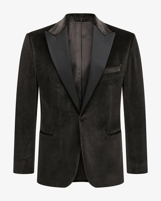 Stevan Samt-Sakko Regular Fit aus Baumwolle