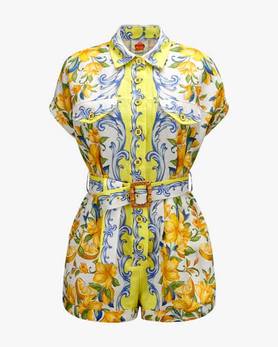 Sicily Scarf Leinen-Jumpsuit