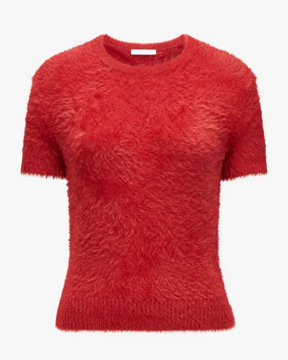 Crop Eyelash Strickshirt 