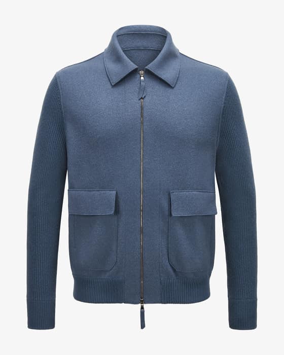 Hybrid cashmere jacket