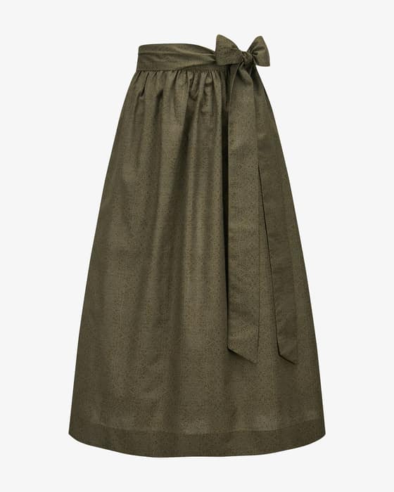 Long cotton dirndl apron