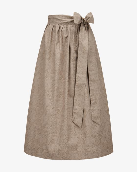 Long cotton dirndl apron