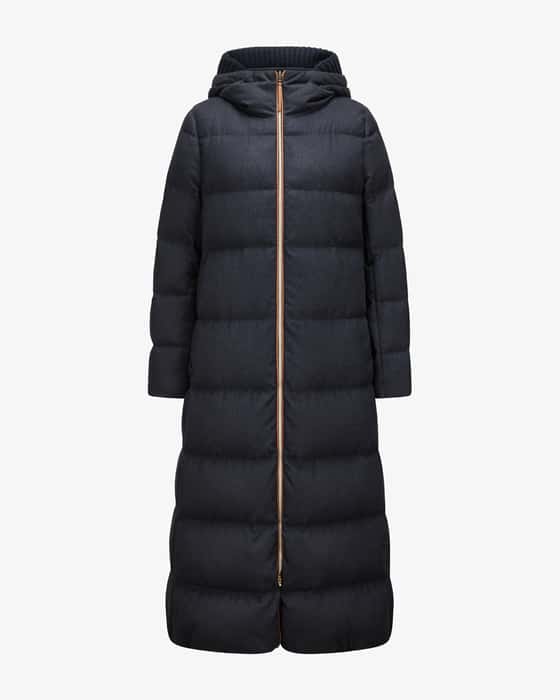 Seiden-Cashmere-Daunenmantel 