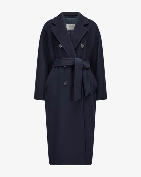 VIP【関税送料無料】希少 Max Mara Madame Wool Coat Max Mara Madame Double Breasted Wool & Cashmere Belted Coat