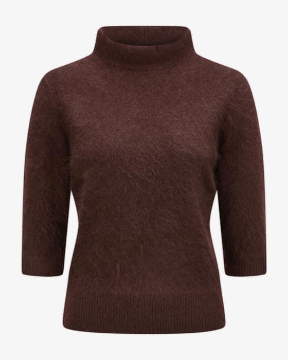 Fluffy Statement Pullover aus Schurwoll-Cashmere-Mix