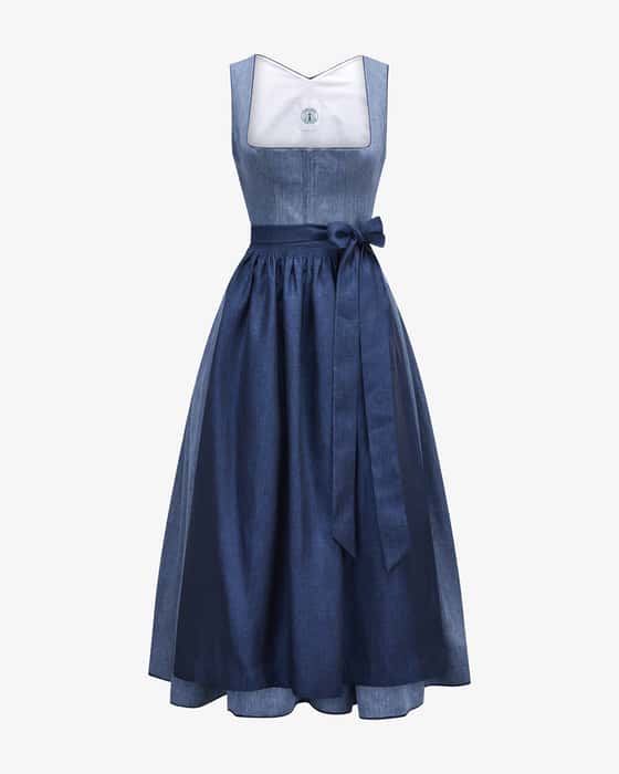 Bette Leinendirndl lang mit Sylvia Schürze