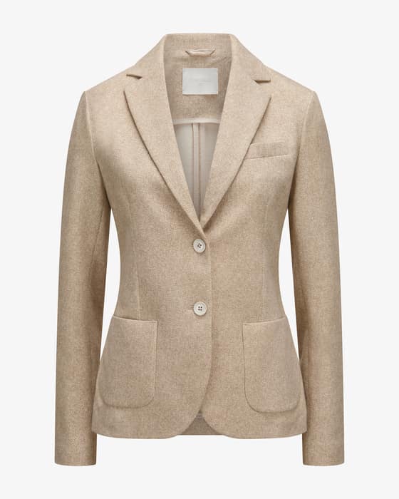 Blazer Slim Fit aus Baumwoll-Mix