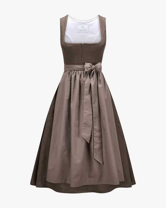 Bodensee Viky Leinendirndl lang mit Schürze